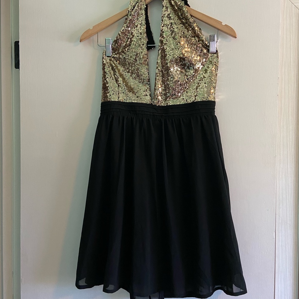 Gold & Black Sequin Bling Dress